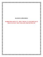 Tài liệu Tiễu luận:MARKETING QUỐC TẾ - THỰC TRẠNG VÀ GIẢI PHÁP XUẤT KHẨU DA GIÀY VIỆT NAM SANG THỊ TRƯỜNG MỸ doc