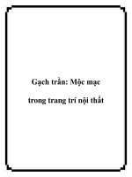 Tài liệu Gạch trần: Mộc mạc trong trang trí nội thất pdf
