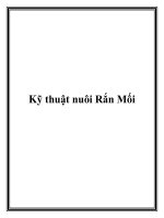 Tài liệu Kỹ thuật nuôi Rắn Mối docx