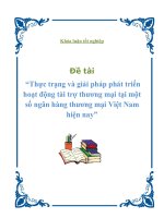 Thực trạng và giải pháp phát triển hoạt động tài trợ thương mại tại một số ngân hàng thương mại Việt Nam hiện nay