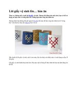 Tài liệu Lõi giấy vệ sinh lên… bàn ăn ppt