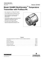 Model 3244MV MultiVariable™ Temperature Transmitter with Profibus-PA
