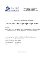 báo cáo thực tập nhận thức công ty cồ phần mía đường la ngà