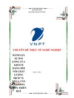đánh giá sự hài lòng của khách hàng đối với chất lượng dịch vụ mega vnn của vnpt thừa thiên huế