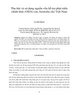 Thu hút và sử dụng nguồn vốn hỗ trợ phát triển chính thức (ODA) của australia cho việt nam