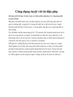 Tài liệu Công dụng tuyệt vời từ đậu phụ doc