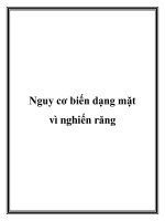 Tài liệu Nguy cơ biến dạng mặt vì nghiến răng pptx