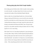 Tài liệu Phương pháp giúp thoát khỏi Google Sandbox doc