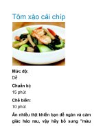 Tài liệu Tôm xào cải chíp ppt