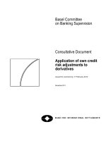 Tài liệu Application of own credit risk adjustments to derivatives ppt