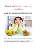 Tài liệu Bí quyết giúp bạn loại bỏ nhanh cảm giác chán ăn doc