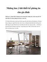 Tài liệu Những lưu ý khi thiết kế phòng ăn cho gia đình potx