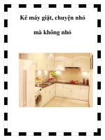 Tài liệu Kê máy giặt, chuyện nhỏ mà không nhỏ pdf