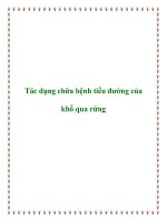 Tài liệu Tác dụng chữa bệnh tiểu đường của khổ qua rừng potx