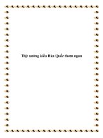 Tài liệu Thịt nướng kiểu Hàn Quốc thơm ngon docx