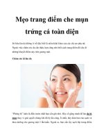Tài liệu Mẹo trang điểm che mụn trứng cá toàn diện docx
