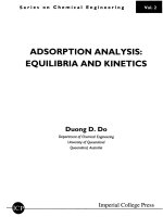 Tài liệu ADSORPTION ANALYSIS: EQUILIBRIA AND KINETICS doc