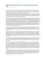 Tài liệu iều hành chính sách tiền tệ 2011 doc