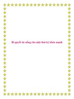 Tài liệu Bí quyết ăn uống cho một thai kỳ khỏe mạnh. pot