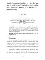 Ảnh hưởng của trường bức xạ laser lên hấp thụ sóng điện từ yếu bởi điện tử giam cầm trong siêu mạng pha tạp (tán xạ điện tử   phonon quang)