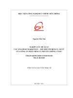 Nghiên cứu đề xuất các giải pháp marketing   mix đối với dịch vụ MyTV của công ty phần mềm và truyền thông (VASC)