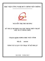 Kỹ thuật render volume trong hiển thị dữ liệu 3d từ hình chiếu