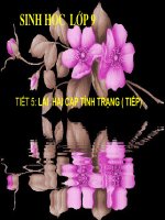 Tài liệu TIẾT 5: LAI HAI CẶP TÍNH TRẠNG ( TIẾP) pptx