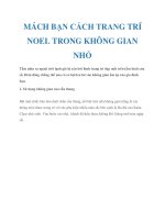 Tài liệu MÁCH BẠN CÁCH TRANG TRÍ NOEL TRONG KHÔNG GIAN NHỎ pot