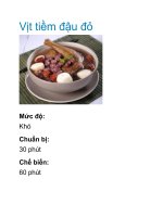 Tài liệu Vịt tiềm đậu đỏ ppt