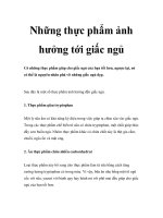 Tài liệu Những thực phẩm ảnh hưởng tới giấc ngủ ppt