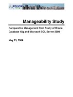 comparative management cost study of oracle database 10g and microsoft sql server 2000