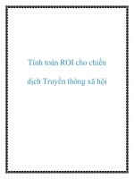 Tài liệu Tính toán ROI cho chiến dịch Truyền thông xã hội pot