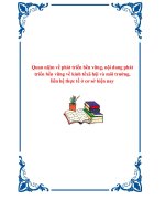 Tài liệu Quan niệm về phát triển bền vững, nội dung phát triển bền vững về kinh tế xã hội và môi trường, liên hệ thực tế ở cơ sở hiện nay ppt