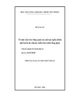 Về một cấu trúc tổng quát của mã tựa ngẫu nhiên phi tuyến đa cấp đa chiều theo kiểu lồng ghép