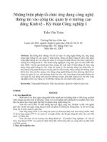 Những biện pháp tổ chức ứng dụng công nghệ thông tin vào công tác quản lý ở trường cao đẳng kinh tế   kỹ thuật công nghiệp i