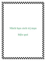 Tài liệu Mách bạn cách trị mụn hiệu quả pdf