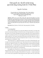 Giải quyết các vấn đề xã hội trong quá trình tăng trưởng kinh tế ở vĩnh phúc