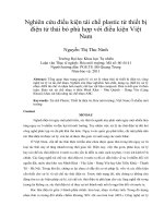 Nghiên cứu điều kiện tái chế plastic từ thiết bị điện tử thải bỏ phù hợp với điều kiện việt nam