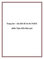 Tài liệu Trọng âm – cần biết để ôn thi TOEIC phần Nghe hiểu hiệu quả. pot