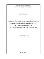 nghiên cứu, khai thác kho dữ liệu điểm tại trường đh spkt hưng yên dựa trên bộ công cụ bi của hệ quản trị csdl server 2008