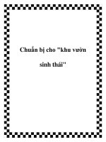 Tài liệu Chuẩn bị cho 