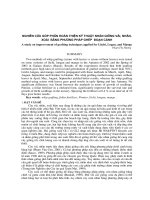 Tài liệu Nghiên cứu góp phần hoàn thiện kỹ thuật nhân giống vải, nhãn, xoài bằng phương pháp ghép đoạn cành docx