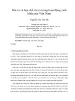 Rủi ro và hạn chế rủi ro trong hoạt động xuất khẩu của việt nam