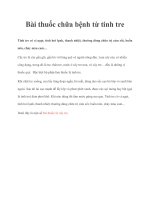 Tài liệu Bài thuốc chữa bệnh từ tinh tre pptx