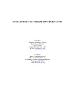 Tài liệu BANK LENDING AND INTEREST- RATE DERIVATIVES pdf