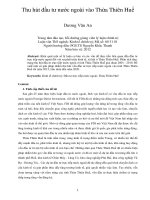 Thu hút đầu tư nước ngoài vào thừa thiên huế