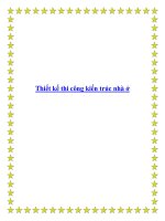 Tài liệu Thiết kế thi công kiến trúc nhà ở pdf