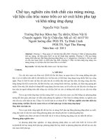 Chế tạo, nghiên cứu tính chất của màng mỏng, vật liệu cấu trúc nano trên cơ sở oxit kẽm pha tạp và khả năng ứng dụng