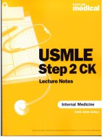 Tài liệu Medical USMLE Step 2 CK Lecture Notes: Internal Medicine pdf