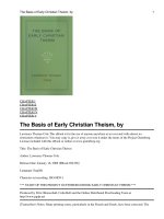 Tài liệu The Basis of Early Christian Theism ppt